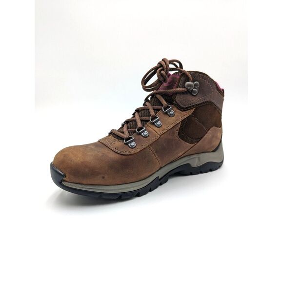 Timberland Mt. Maddsen Waterproof Mid Hiker Brown Full Grain Boots Womens‎ 7M - Picture 5 of 13